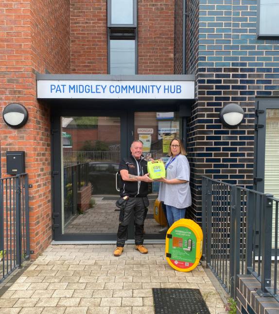 Defibrillator donation at the Radcliffe Centre of Development